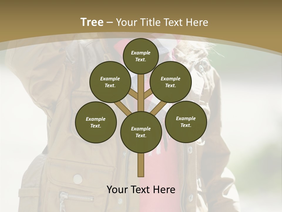 A Little Girl In A Brown Jacket Is Talking On A Cell Phone PowerPoint Template