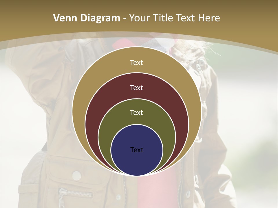 A Little Girl In A Brown Jacket Is Talking On A Cell Phone PowerPoint Template