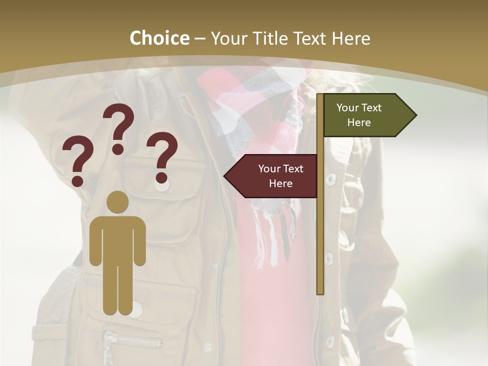 A Little Girl In A Brown Jacket Is Talking On A Cell Phone PowerPoint Template