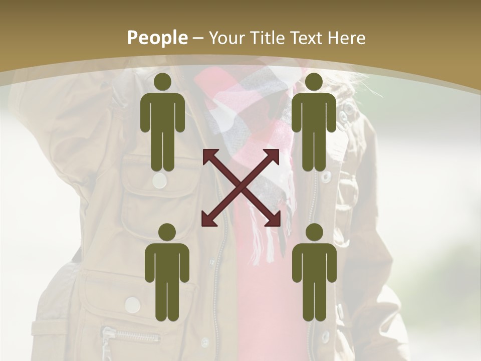 A Little Girl In A Brown Jacket Is Talking On A Cell Phone PowerPoint Template