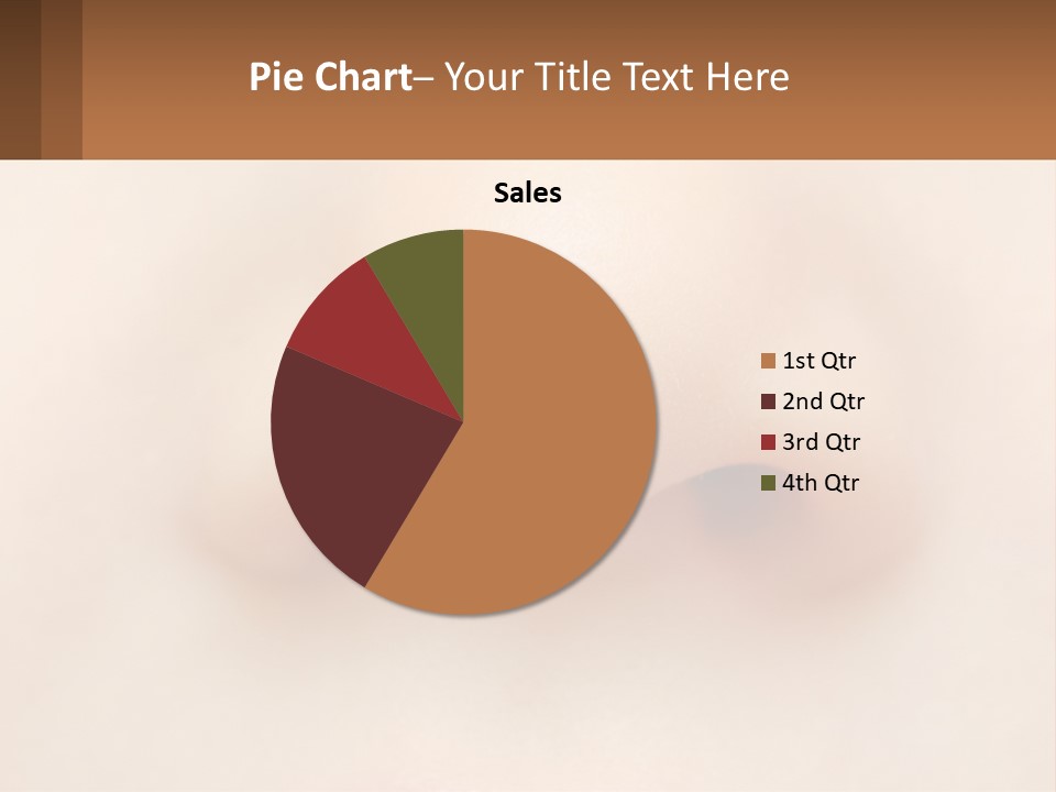 A Close Up Of A Baby's Nose With The Words Name Of Presentation On PowerPoint Template