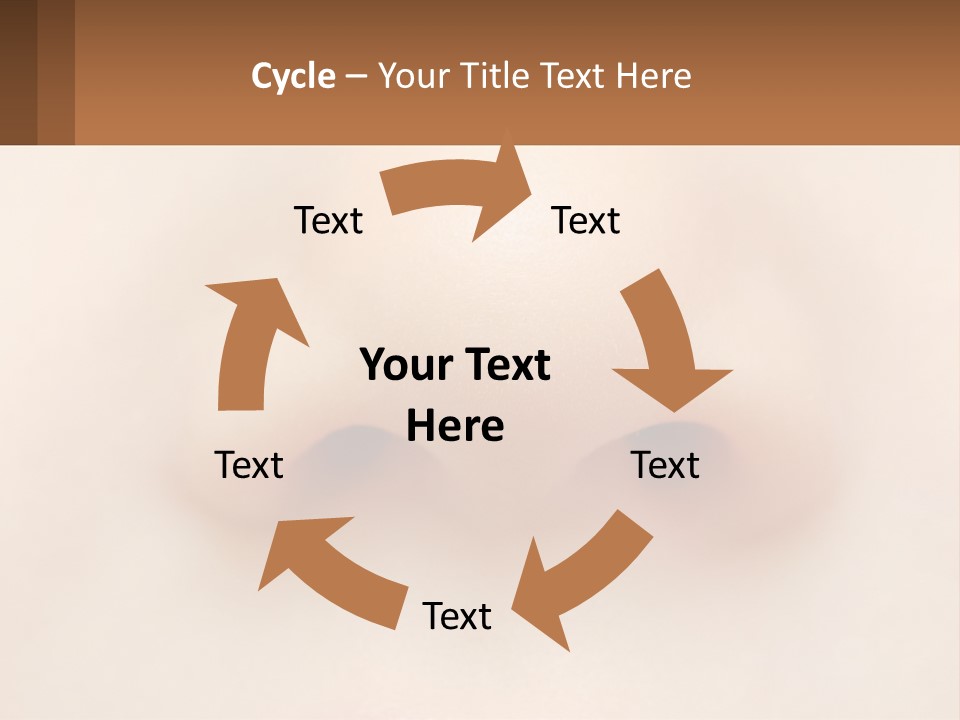 A Close Up Of A Baby's Nose With The Words Name Of Presentation On PowerPoint Template
