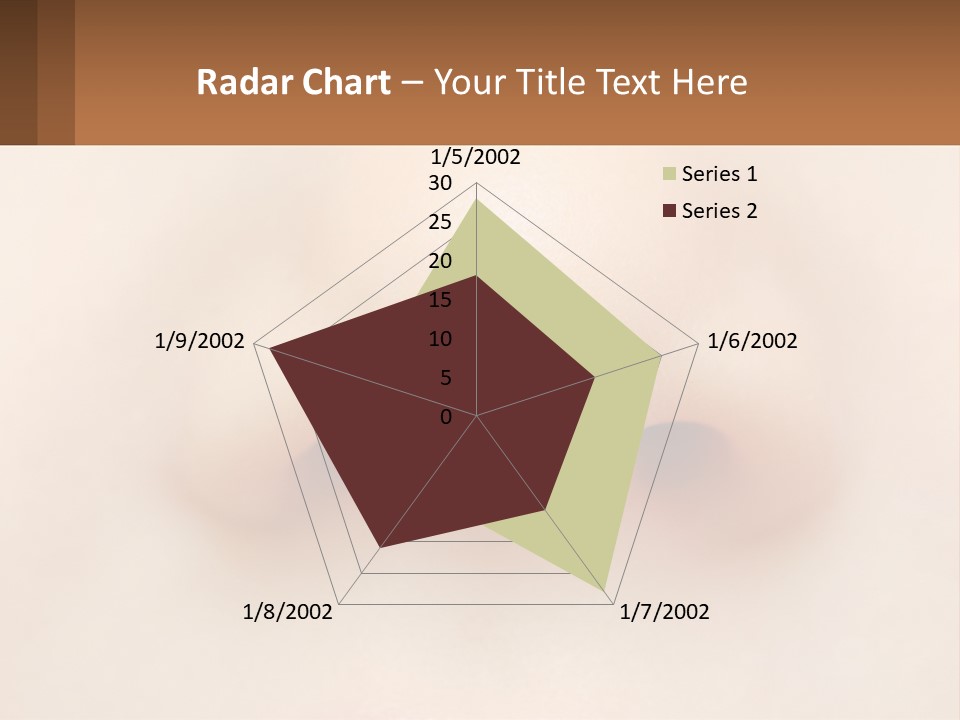 A Close Up Of A Baby's Nose With The Words Name Of Presentation On PowerPoint Template