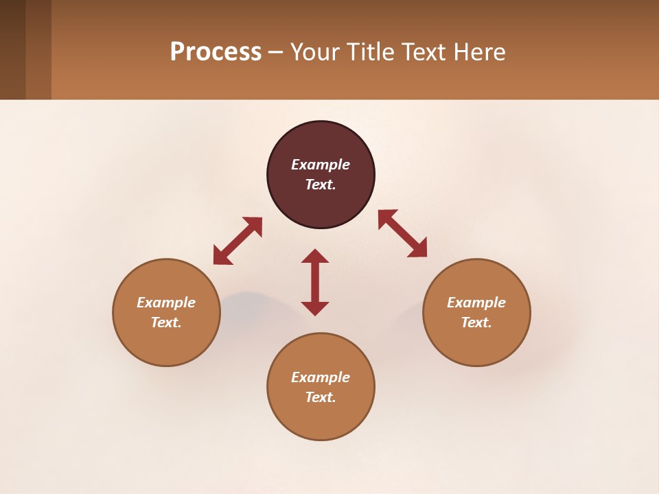 A Close Up Of A Baby's Nose With The Words Name Of Presentation On PowerPoint Template