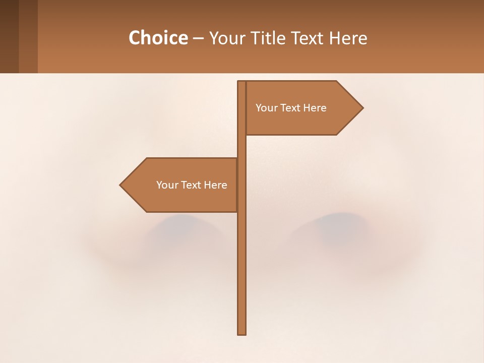 A Close Up Of A Baby's Nose With The Words Name Of Presentation On PowerPoint Template