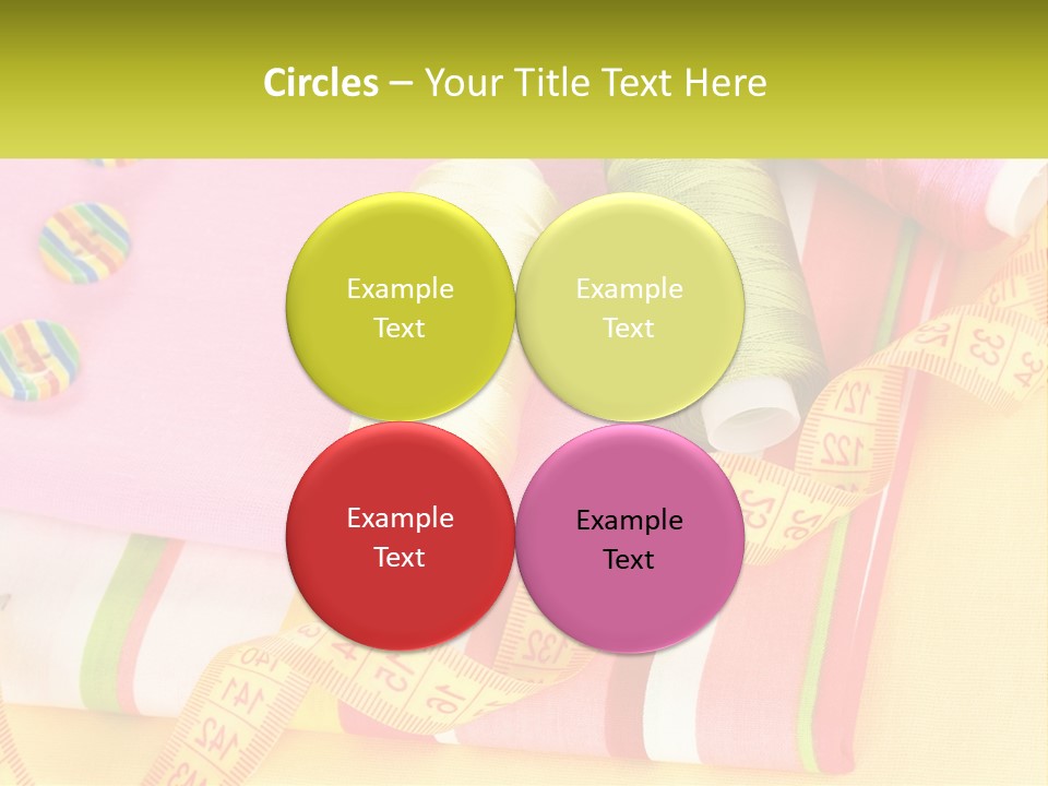 A Group Of Different Colored Spools Of Thread Next To Each Other PowerPoint Template