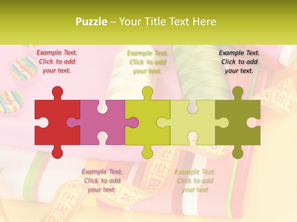 A Group Of Different Colored Spools Of Thread Next To Each Other PowerPoint Template