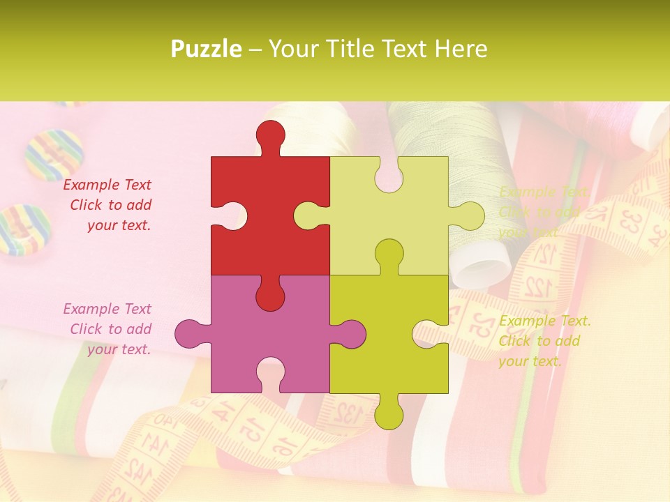 A Group Of Different Colored Spools Of Thread Next To Each Other PowerPoint Template