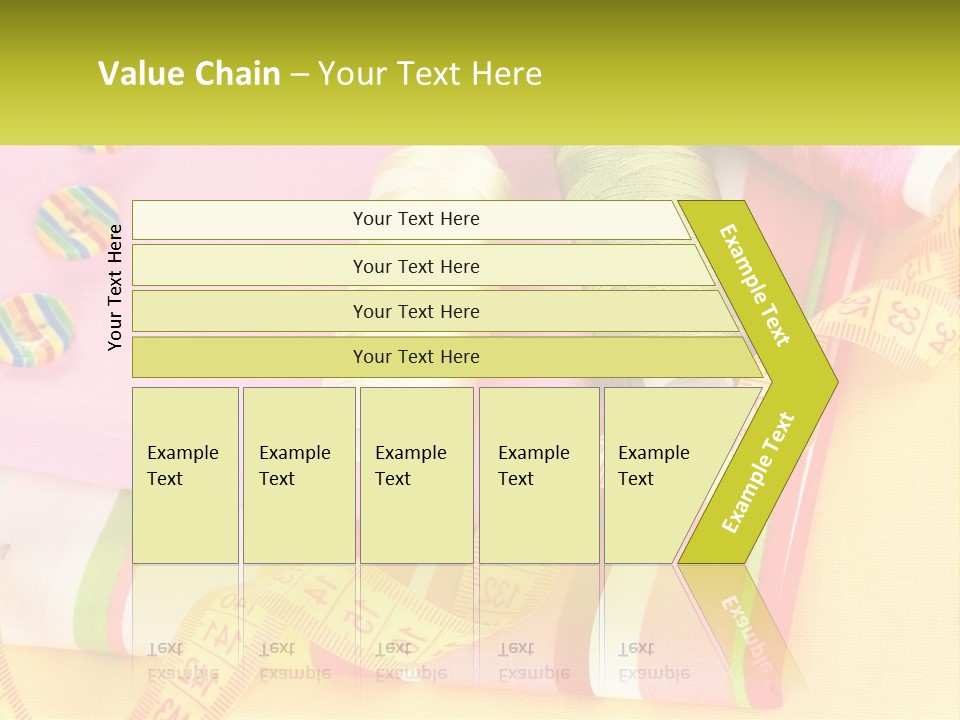 A Group Of Different Colored Spools Of Thread Next To Each Other PowerPoint Template