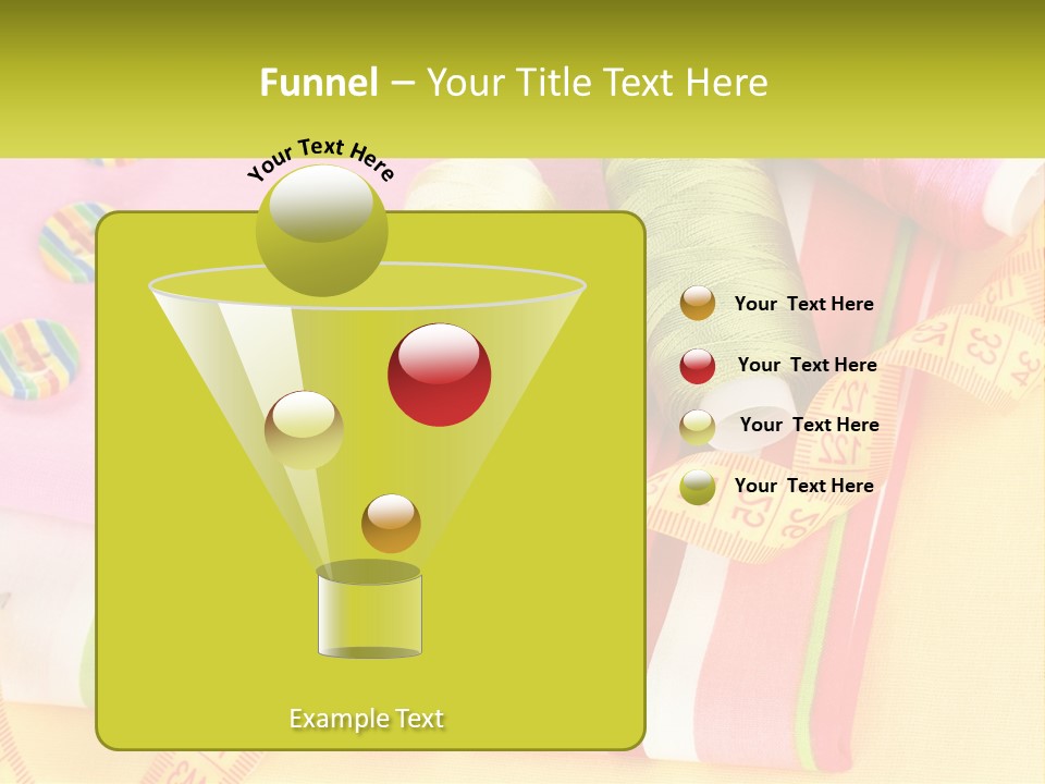 A Group Of Different Colored Spools Of Thread Next To Each Other PowerPoint Template