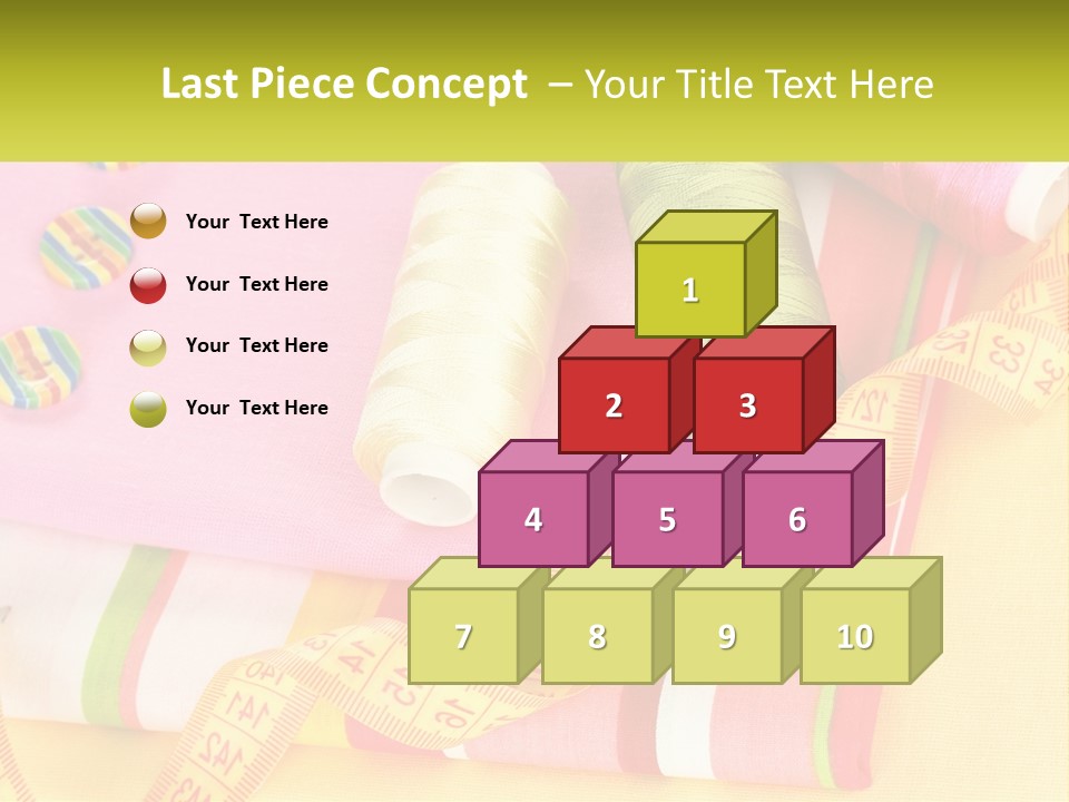 A Group Of Different Colored Spools Of Thread Next To Each Other PowerPoint Template