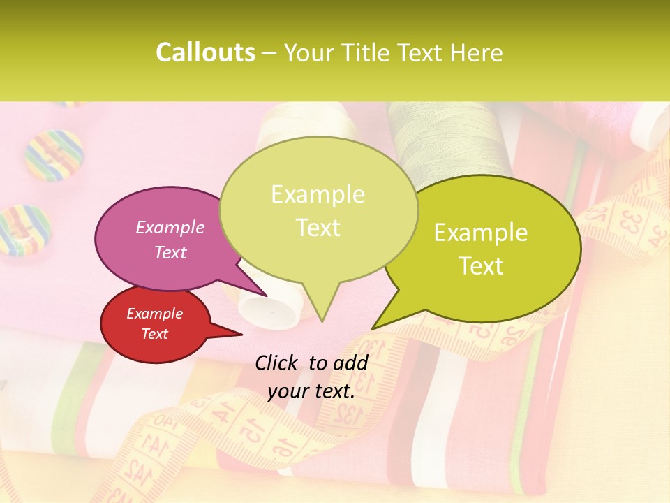 A Group Of Different Colored Spools Of Thread Next To Each Other PowerPoint Template