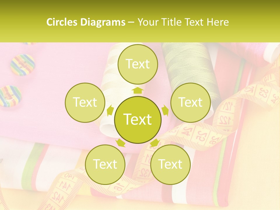 A Group Of Different Colored Spools Of Thread Next To Each Other PowerPoint Template