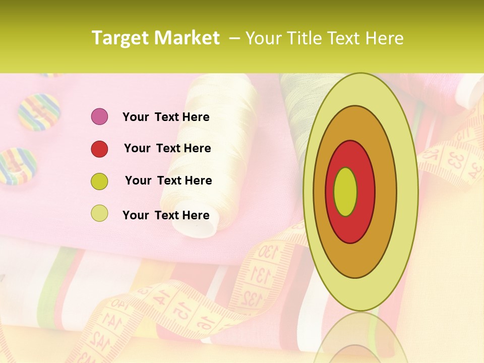 A Group Of Different Colored Spools Of Thread Next To Each Other PowerPoint Template