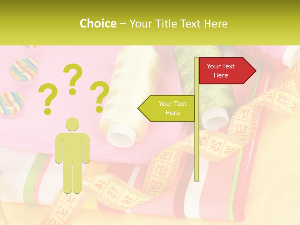 A Group Of Different Colored Spools Of Thread Next To Each Other PowerPoint Template