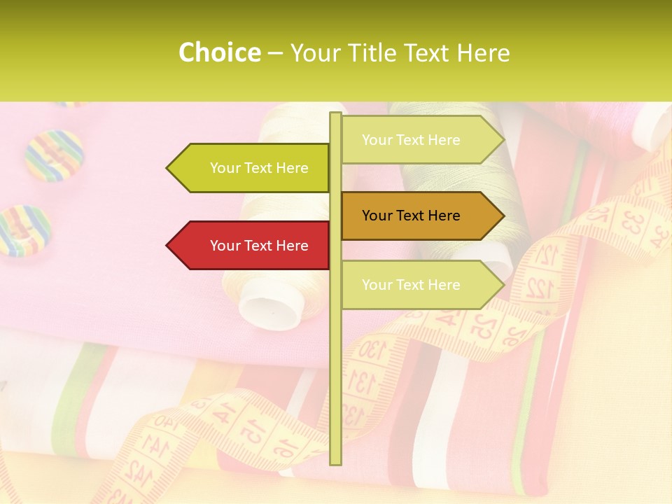 A Group Of Different Colored Spools Of Thread Next To Each Other PowerPoint Template