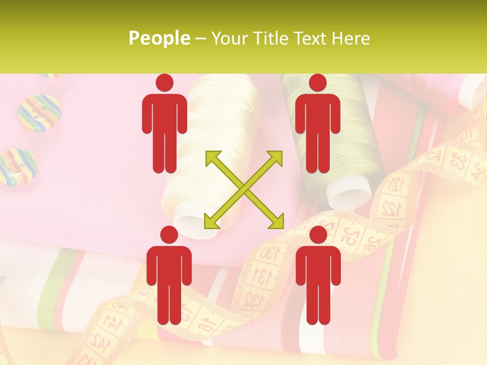 A Group Of Different Colored Spools Of Thread Next To Each Other PowerPoint Template