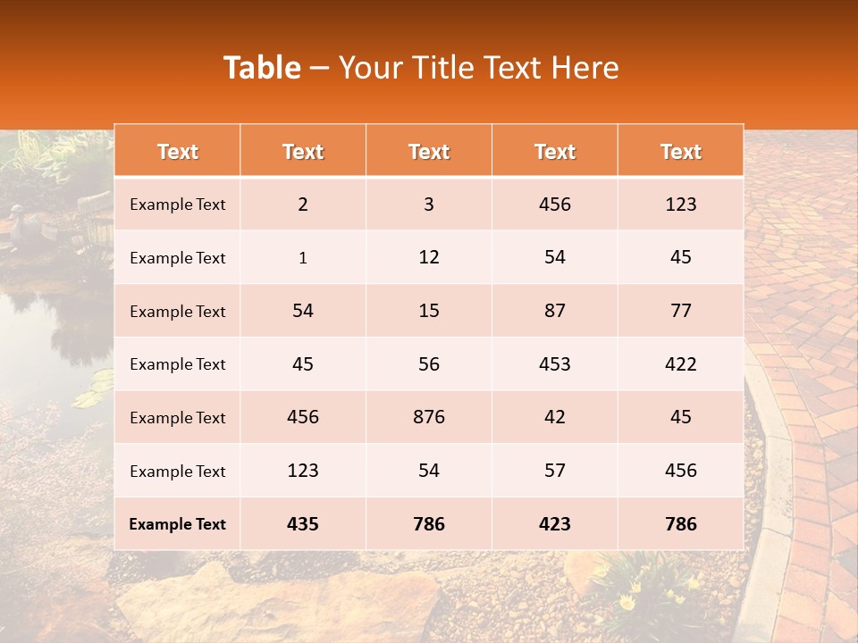 A Small Pond Surrounded By Rocks And Plants PowerPoint Template