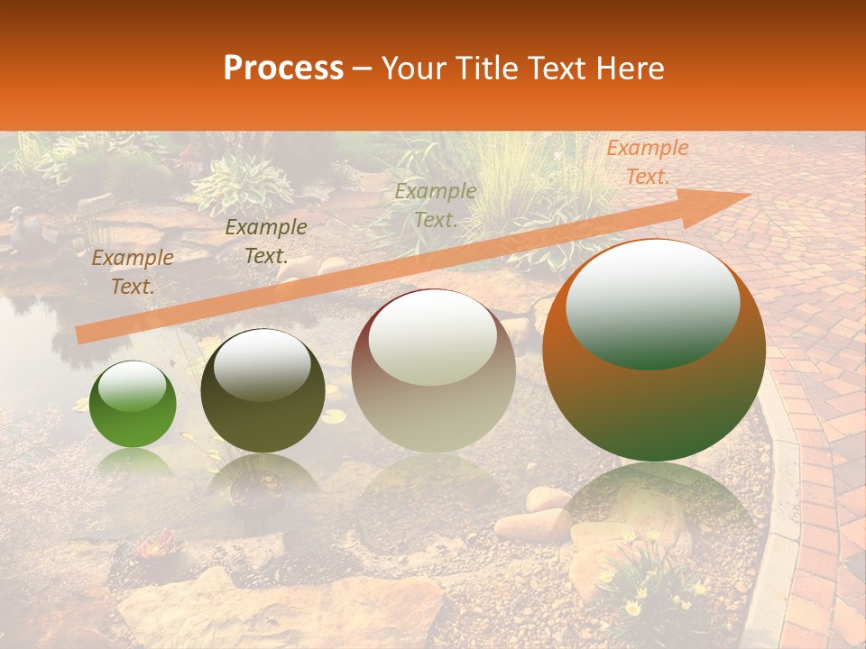 A Small Pond Surrounded By Rocks And Plants PowerPoint Template