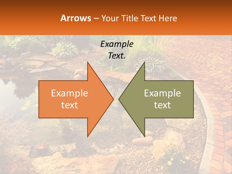 A Small Pond Surrounded By Rocks And Plants PowerPoint Template