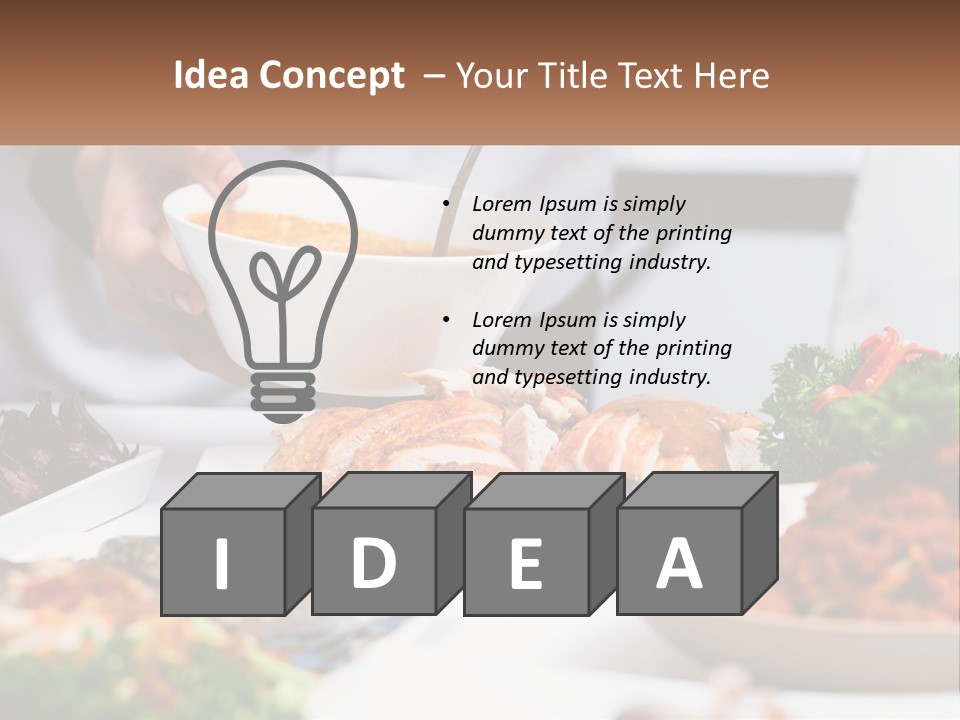 A Person Pouring A Bowl Of Soup Into A Bowl PowerPoint Template