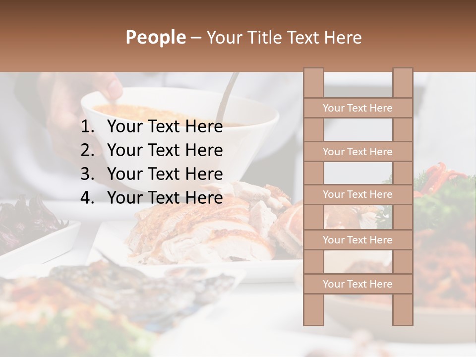 A Person Pouring A Bowl Of Soup Into A Bowl PowerPoint Template