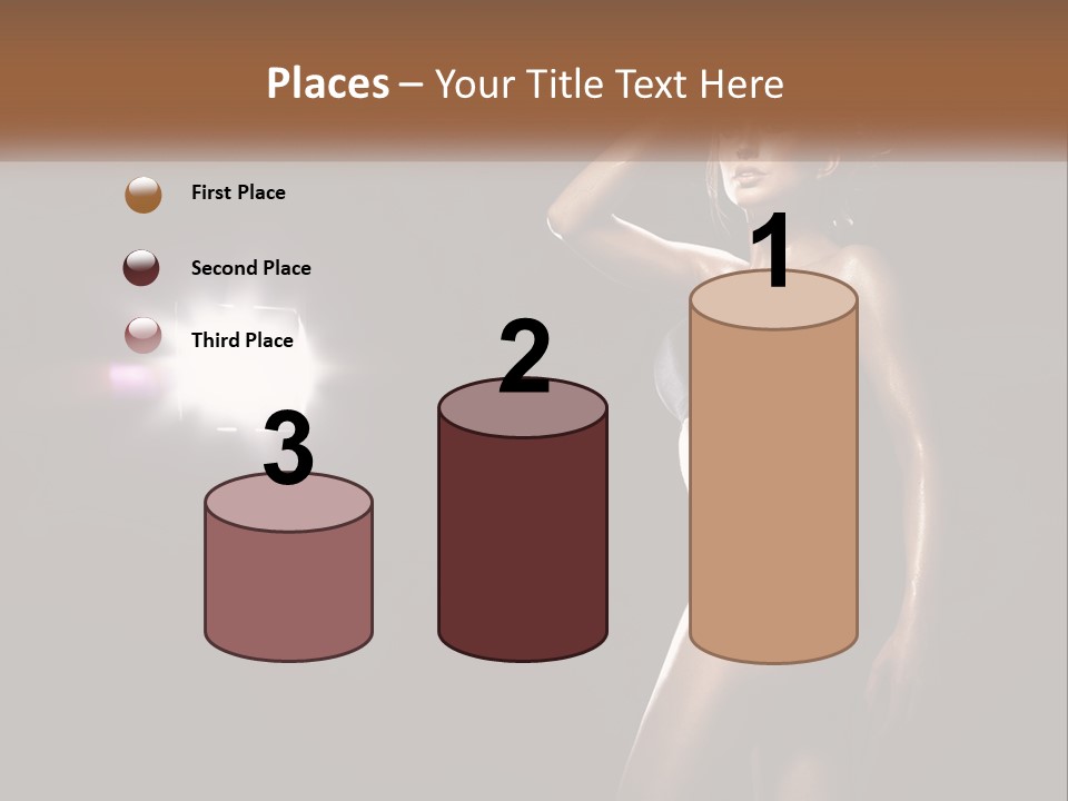 A Beautiful Woman In A Black Top Is Posing For A Picture PowerPoint Template