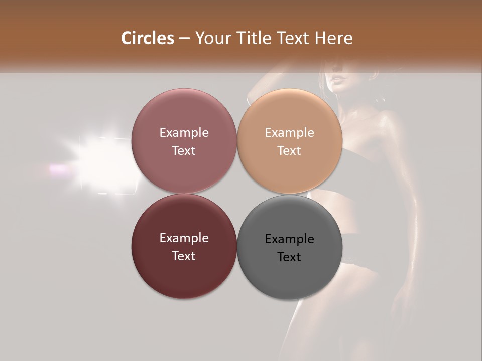 A Beautiful Woman In A Black Top Is Posing For A Picture PowerPoint Template