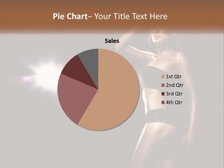 A Beautiful Woman In A Black Top Is Posing For A Picture PowerPoint Template