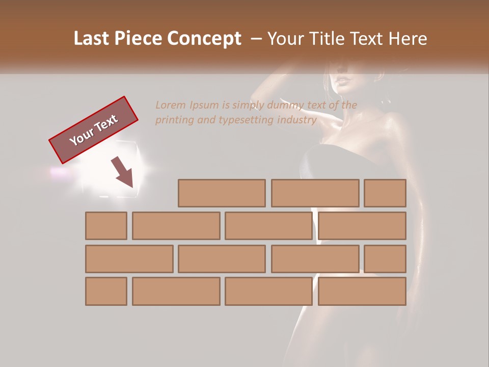 A Beautiful Woman In A Black Top Is Posing For A Picture PowerPoint Template