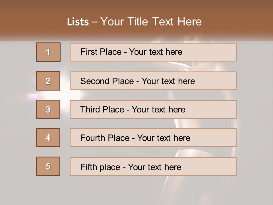 A Beautiful Woman In A Black Top Is Posing For A Picture PowerPoint Template