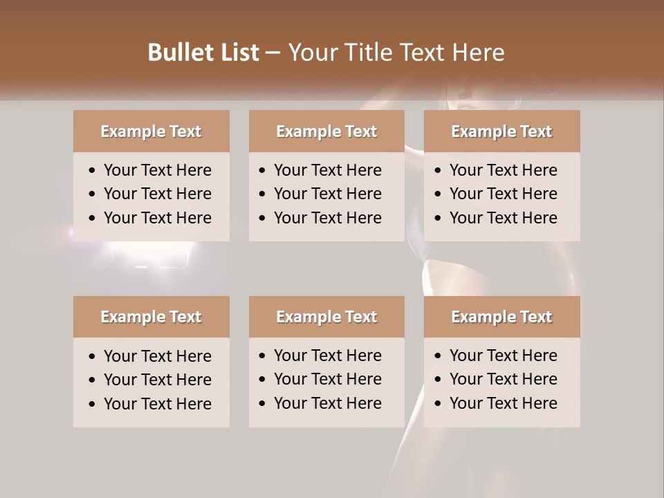 A Beautiful Woman In A Black Top Is Posing For A Picture PowerPoint Template