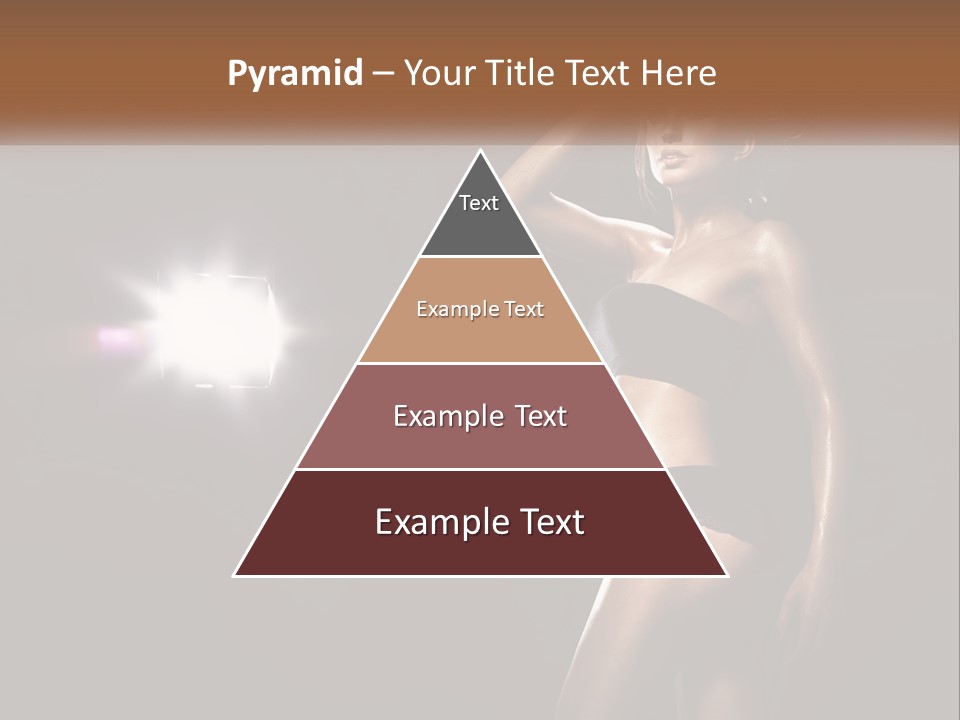 A Beautiful Woman In A Black Top Is Posing For A Picture PowerPoint Template