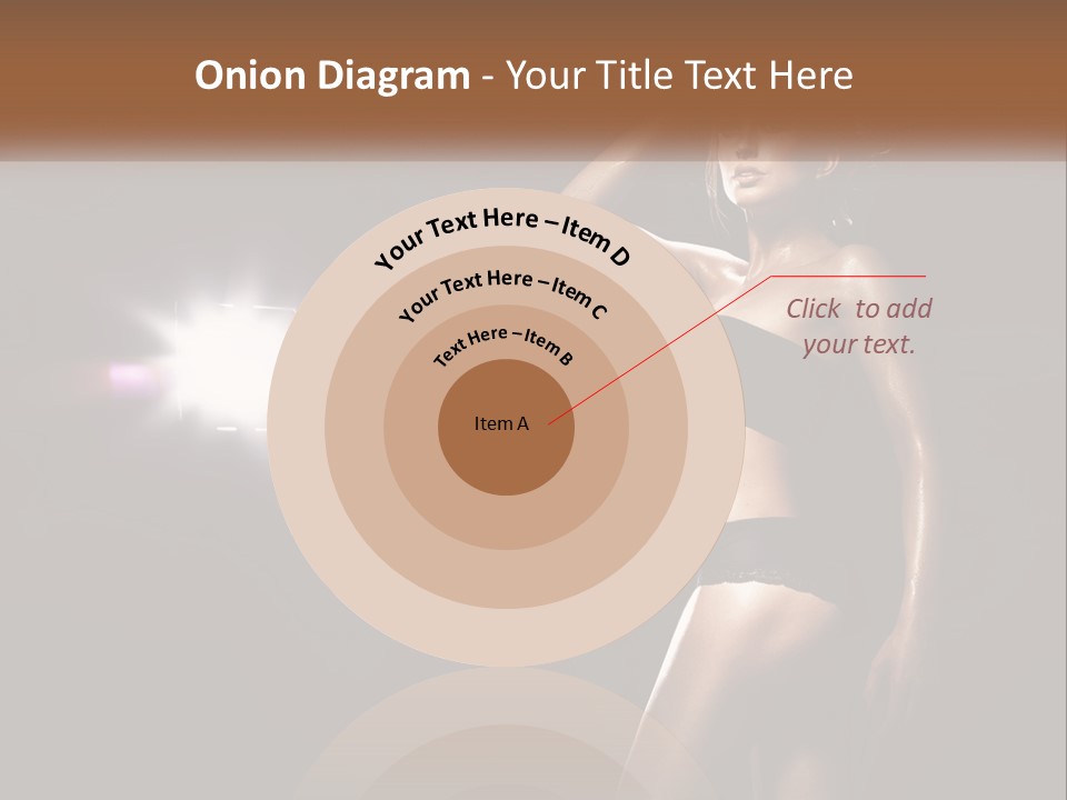 A Beautiful Woman In A Black Top Is Posing For A Picture PowerPoint Template