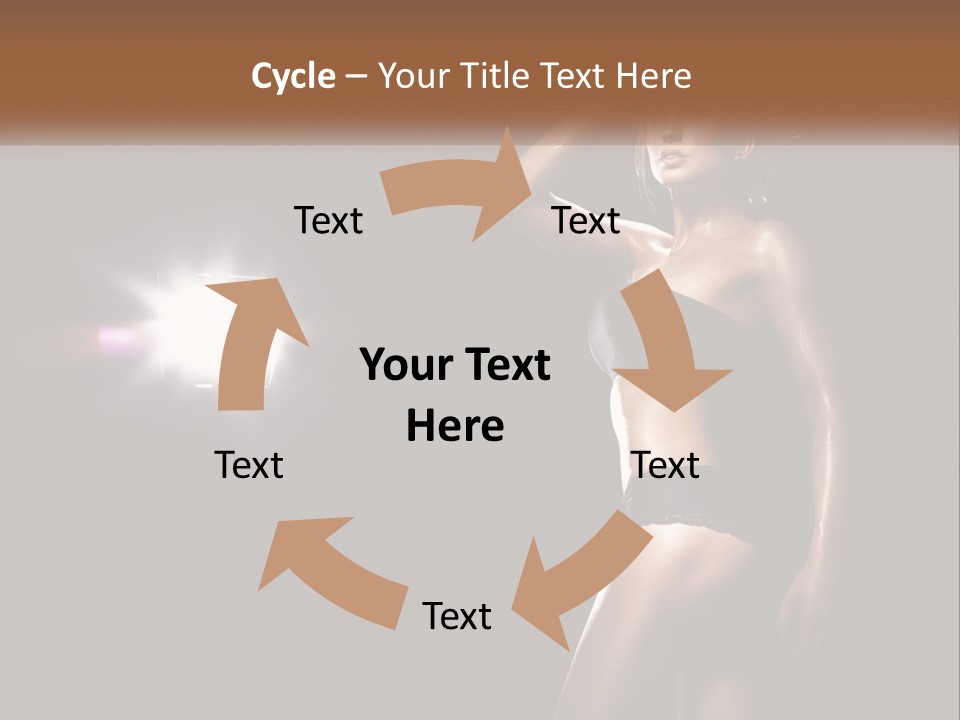 A Beautiful Woman In A Black Top Is Posing For A Picture PowerPoint Template