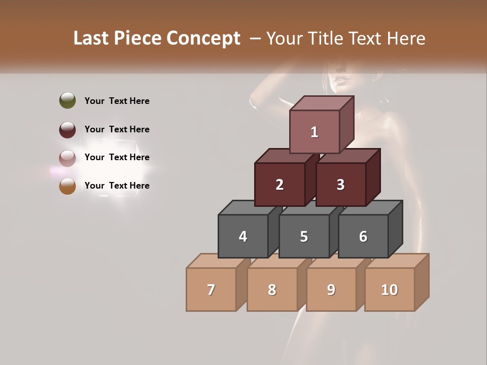 A Beautiful Woman In A Black Top Is Posing For A Picture PowerPoint Template