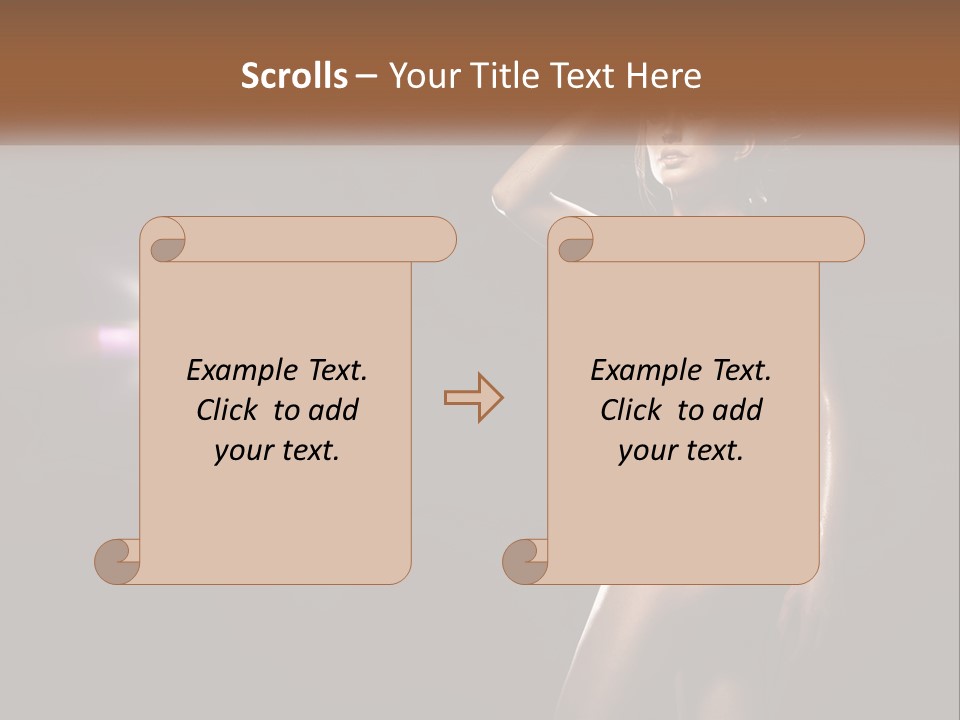 A Beautiful Woman In A Black Top Is Posing For A Picture PowerPoint Template