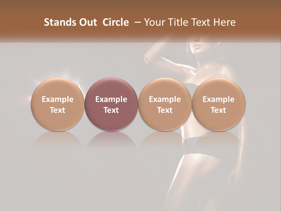 A Beautiful Woman In A Black Top Is Posing For A Picture PowerPoint Template