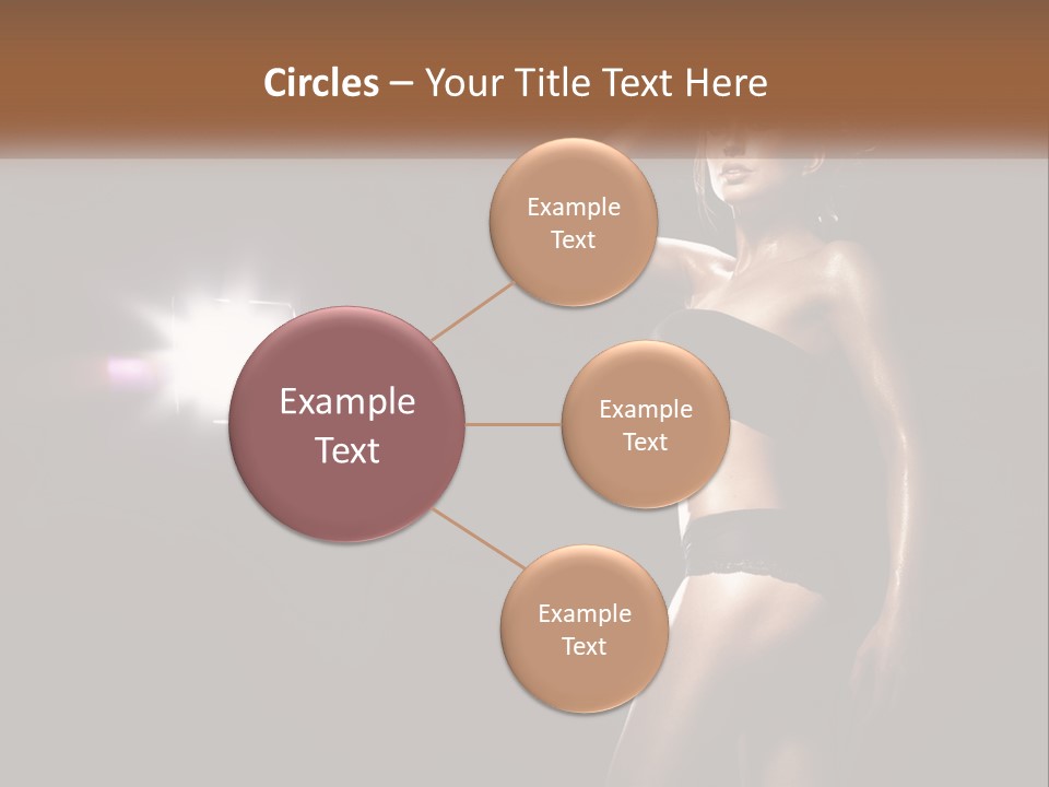 A Beautiful Woman In A Black Top Is Posing For A Picture PowerPoint Template