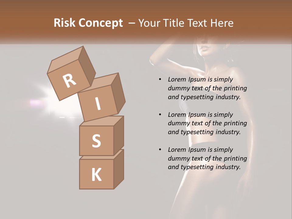 A Beautiful Woman In A Black Top Is Posing For A Picture PowerPoint Template