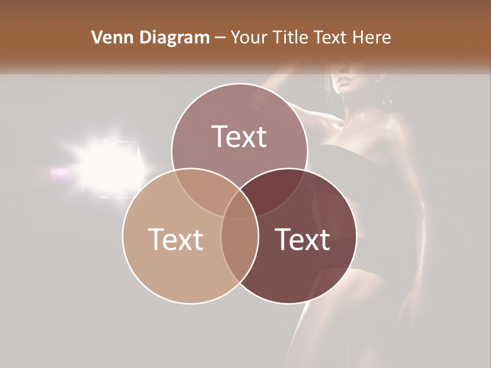A Beautiful Woman In A Black Top Is Posing For A Picture PowerPoint Template