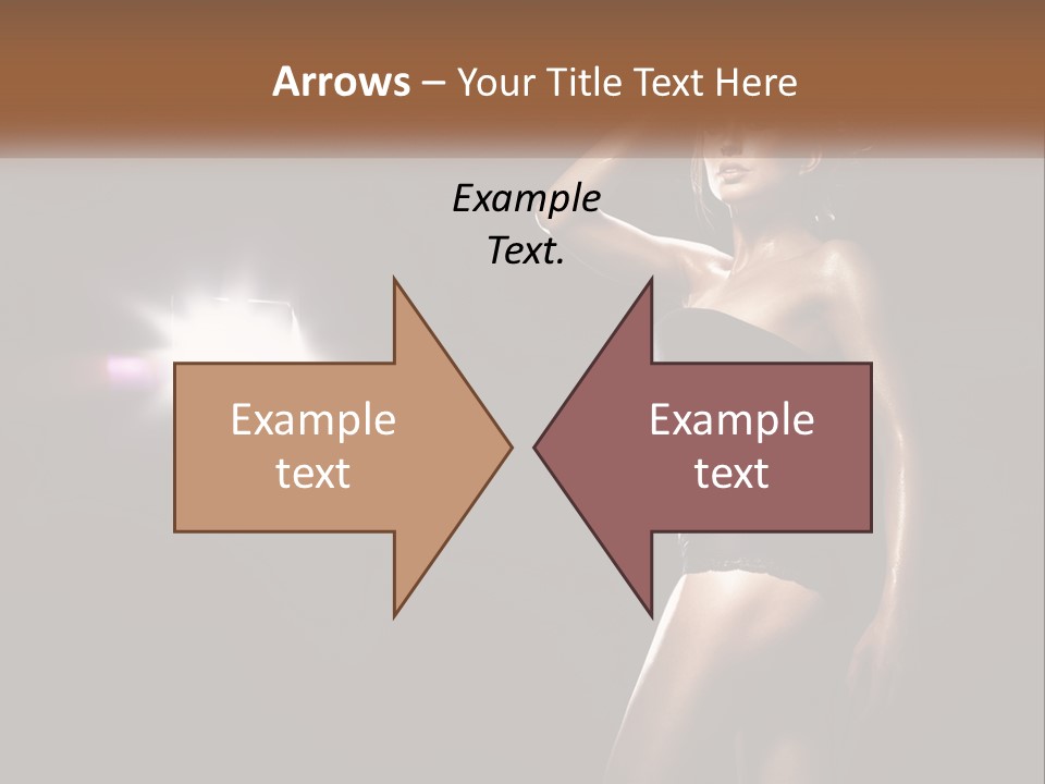 A Beautiful Woman In A Black Top Is Posing For A Picture PowerPoint Template