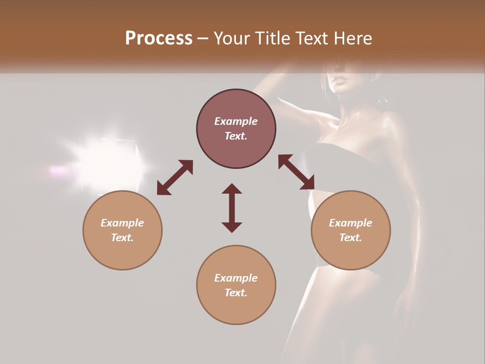 A Beautiful Woman In A Black Top Is Posing For A Picture PowerPoint Template
