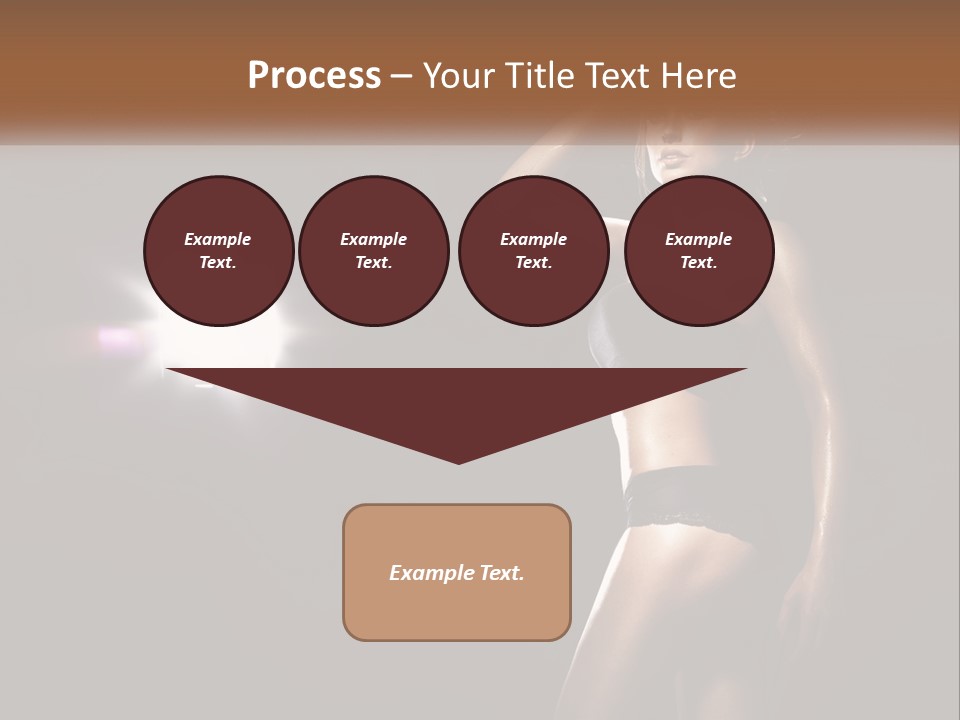 A Beautiful Woman In A Black Top Is Posing For A Picture PowerPoint Template