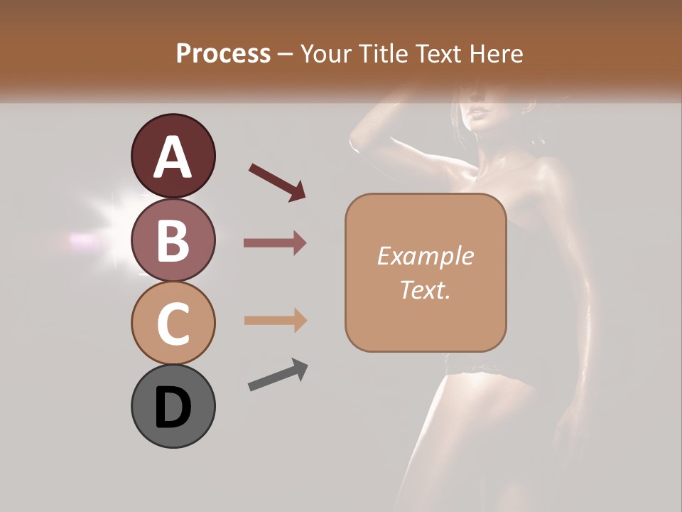 A Beautiful Woman In A Black Top Is Posing For A Picture PowerPoint Template