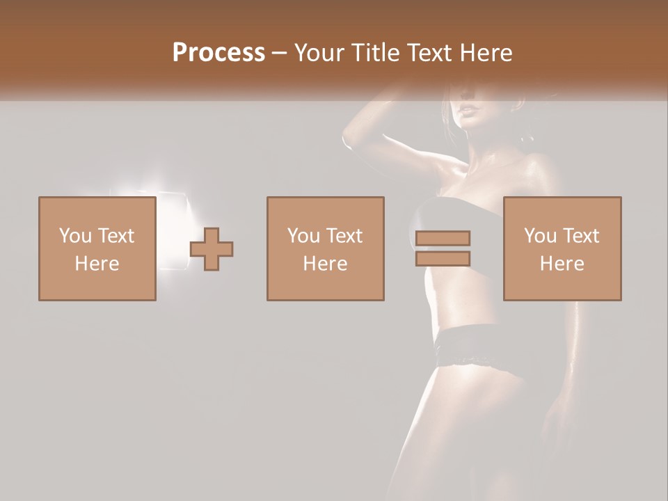A Beautiful Woman In A Black Top Is Posing For A Picture PowerPoint Template