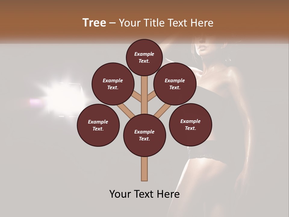 A Beautiful Woman In A Black Top Is Posing For A Picture PowerPoint Template