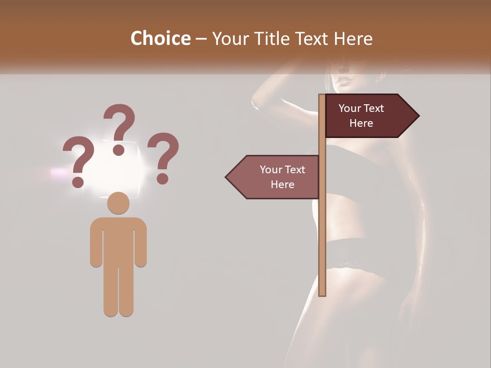 A Beautiful Woman In A Black Top Is Posing For A Picture PowerPoint Template