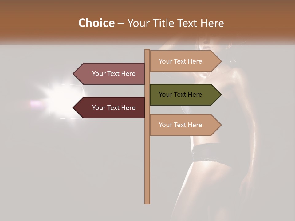 A Beautiful Woman In A Black Top Is Posing For A Picture PowerPoint Template