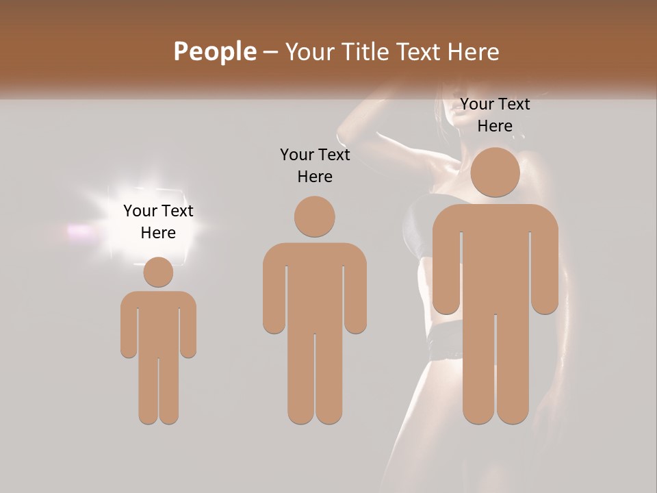 A Beautiful Woman In A Black Top Is Posing For A Picture PowerPoint Template